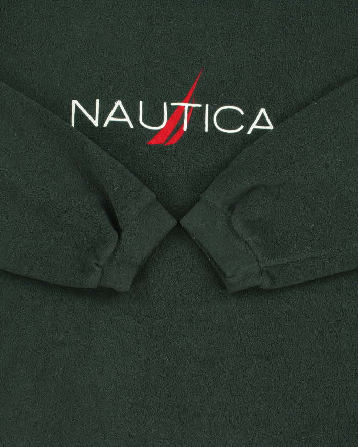 Vintage 1990s Nautica Tech Spell-Out Embroidered Crewneck Fleece - XL