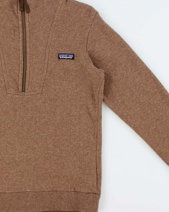 Vintage Patagonia Wool Blend Quarter-Zip Knit Fleece - S