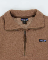 Vintage Patagonia Wool Blend Quarter-Zip Knit Fleece - S