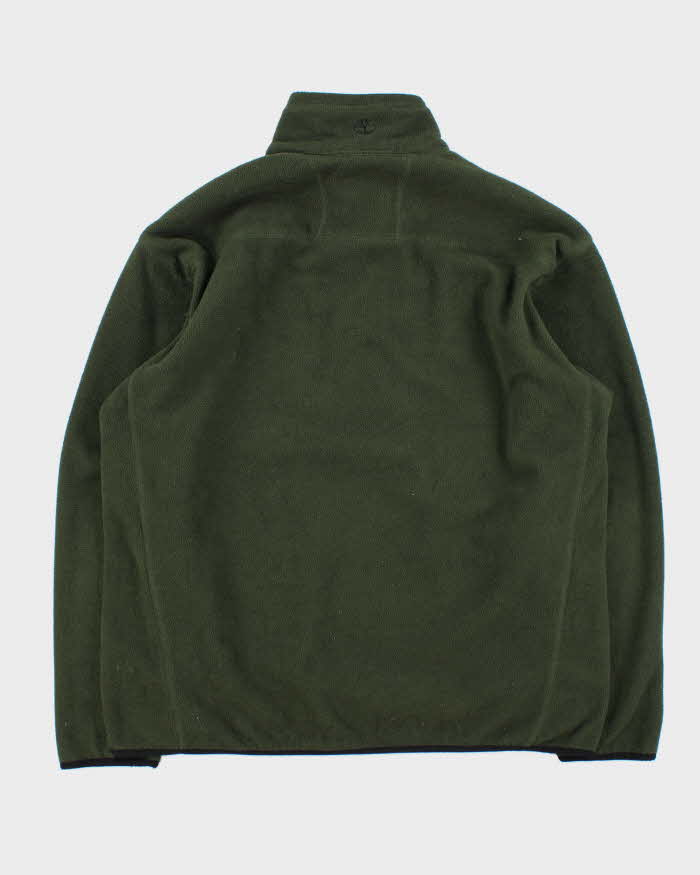 Vintage Y2K 00s Timberland Polartec Forest Green Quarter-Zip Pullover Fleece - XL