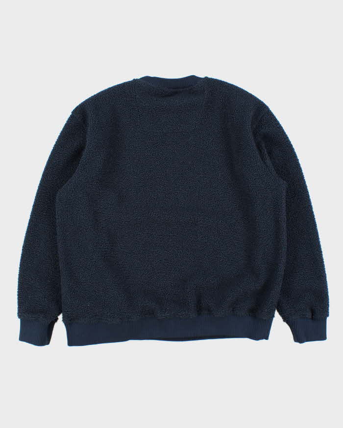Vintage Nautica Sailing Embroidered Deep Pile Sherpa Crewneck Fleece - M