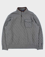 Vintage Polo Ralph Lauren Quilted Snap Button Pullover Fleece - XL