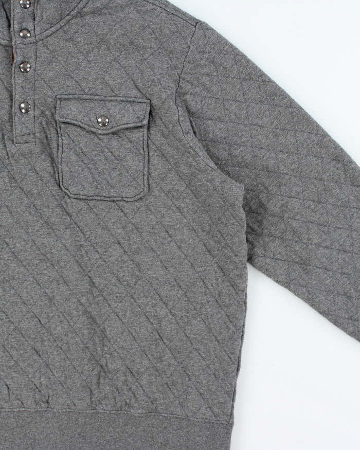 Vintage Polo Ralph Lauren Quilted Snap Button Pullover Fleece - XL