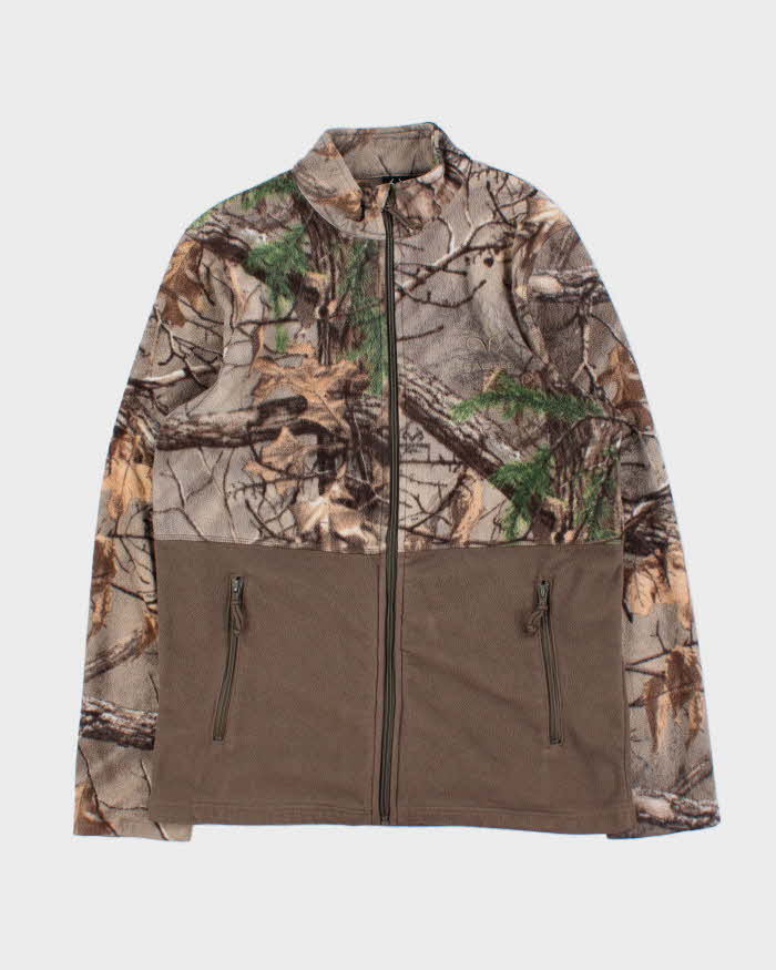 Vintage Realtree Camo Khaki Full-Zip Fleece - M