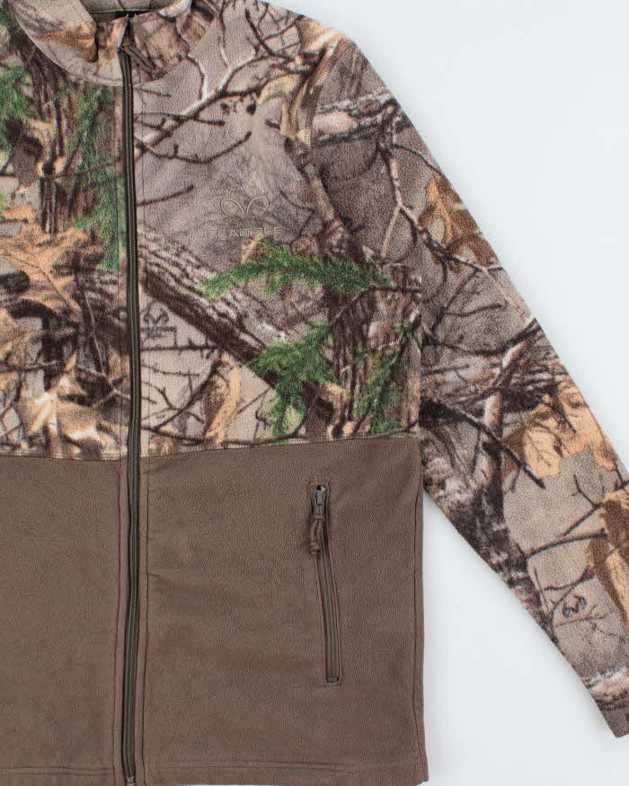 Vintage Realtree Camo Khaki Full-Zip Fleece - M