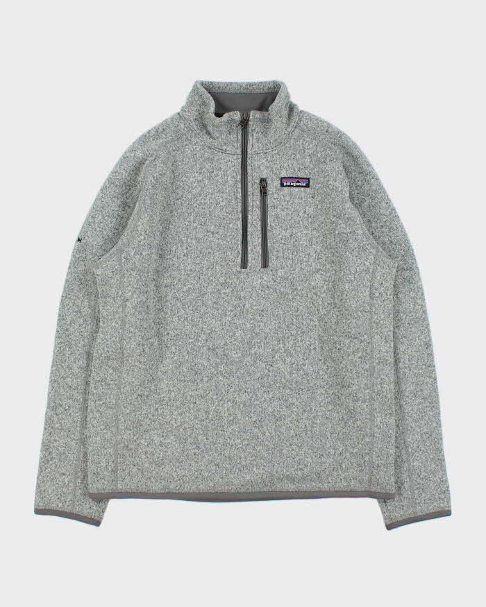 Vintage Patagonia Marl Grey Quarter-Zip Fleece - M