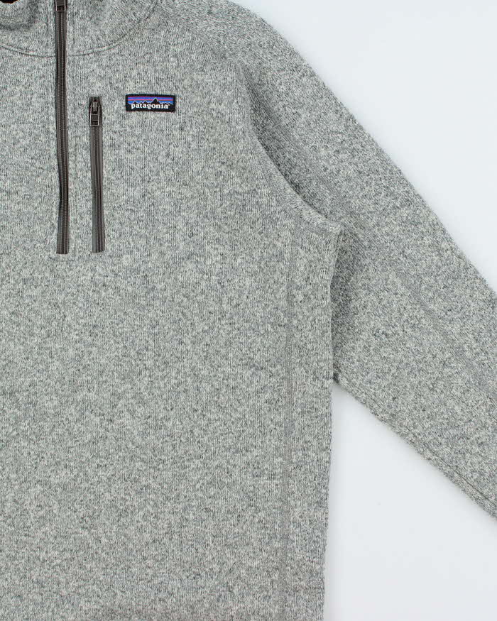 Vintage Patagonia Marl Grey Quarter-Zip Fleece - M