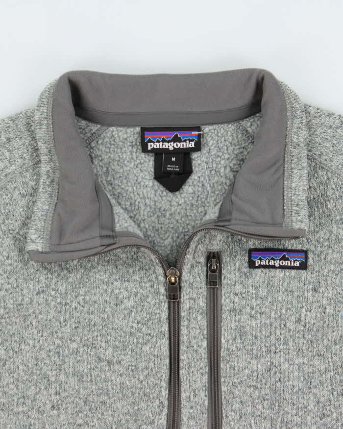 Vintage Patagonia Marl Grey Quarter-Zip Fleece - M