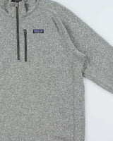 Vintage Patagonia Marl Grey Quarter-Zip Pullover Fleece - XL