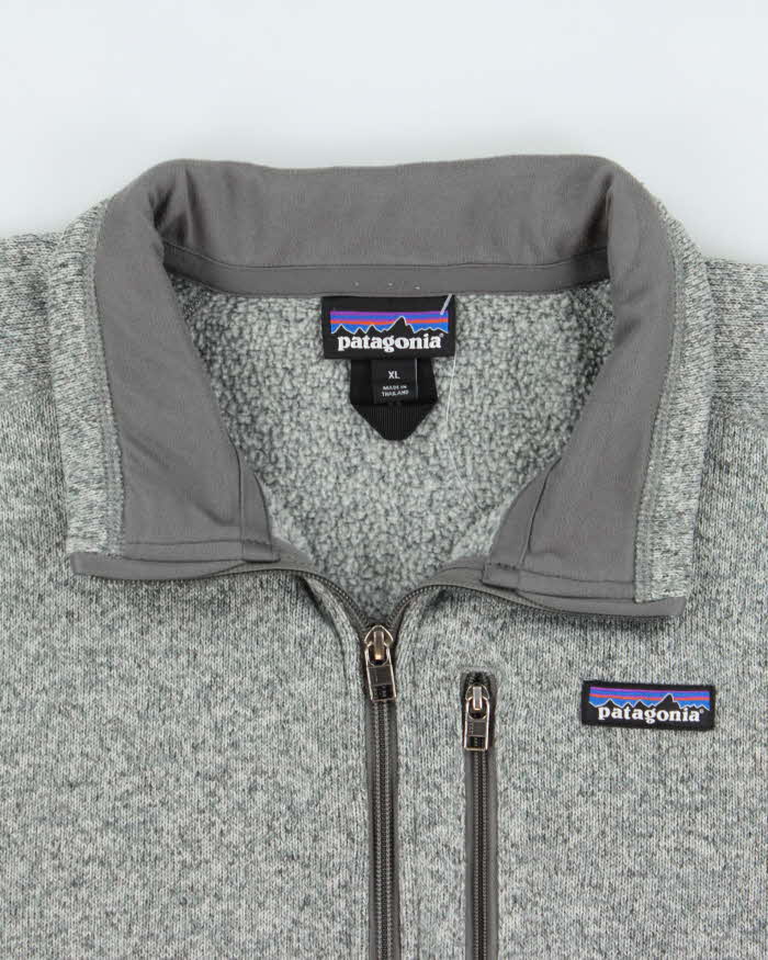 Vintage Patagonia Marl Grey Quarter-Zip Pullover Fleece - XL