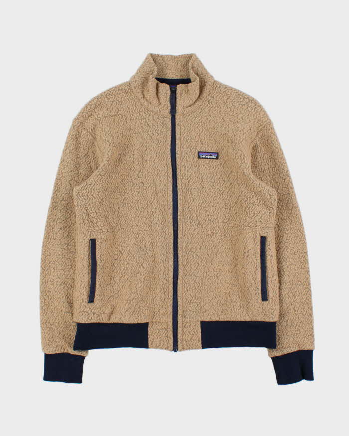 Vintage Patagonia Wool Blend Sherpa Full-Zip Track Fleece - M