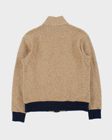 Vintage Patagonia Wool Blend Sherpa Full-Zip Track Fleece - M