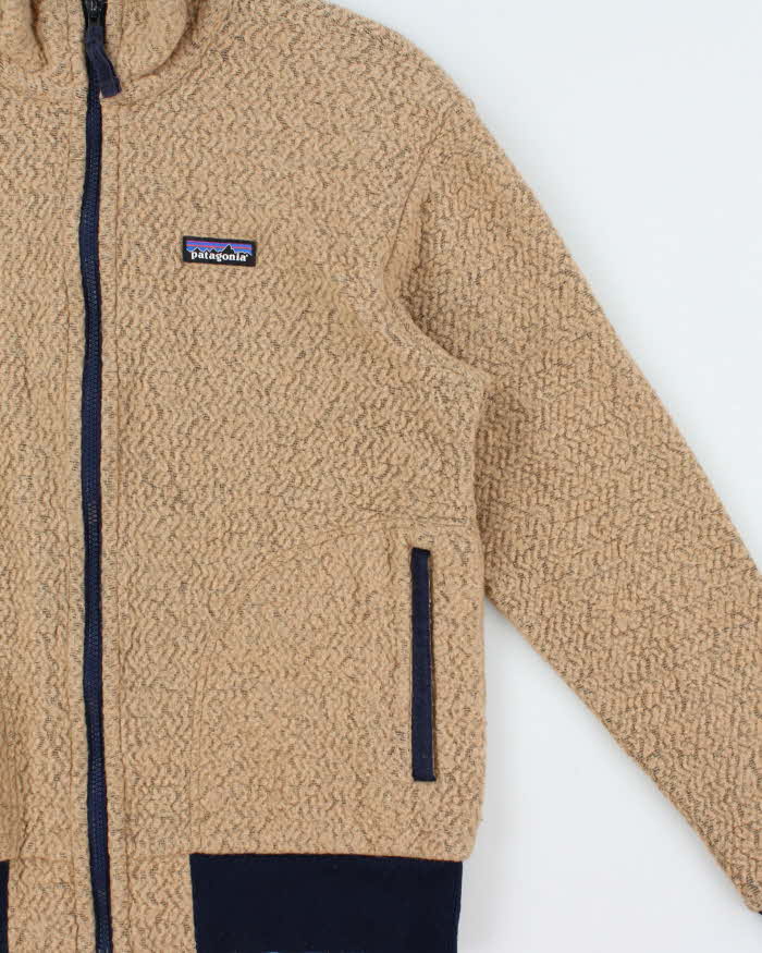 Vintage Patagonia Wool Blend Sherpa Full-Zip Track Fleece - M