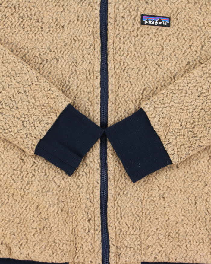 Vintage Patagonia Wool Blend Sherpa Full-Zip Track Fleece - M