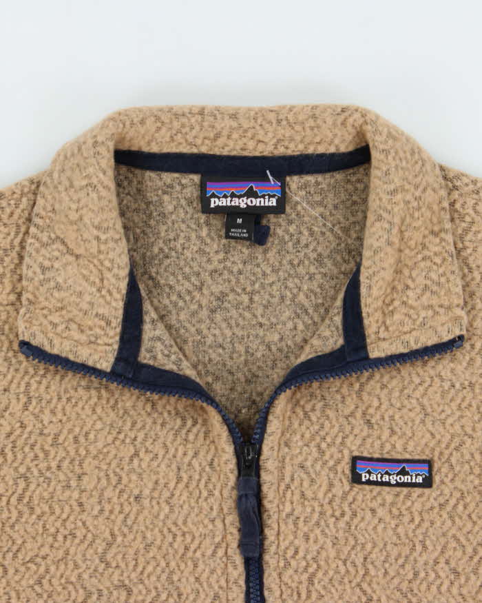 Vintage Patagonia Wool Blend Sherpa Full-Zip Track Fleece - M