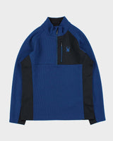 Spyder Gait Two-Tone Ribbed Quarter-Zip Technical Fleece - L