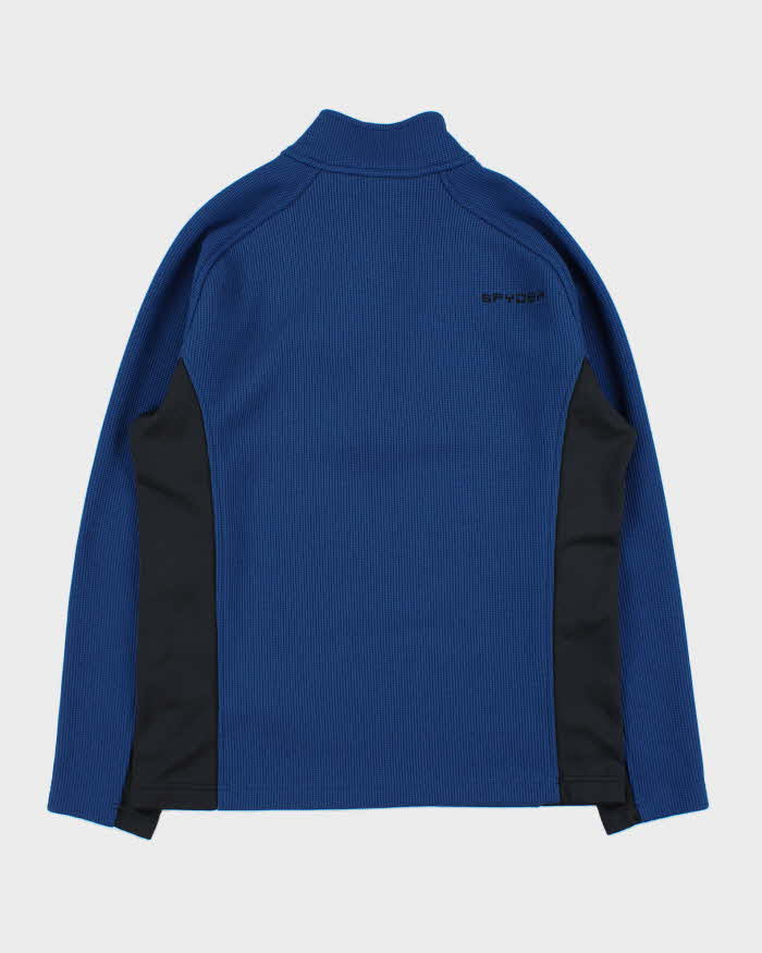 Spyder Gait Two-Tone Ribbed Quarter-Zip Technical Fleece - L