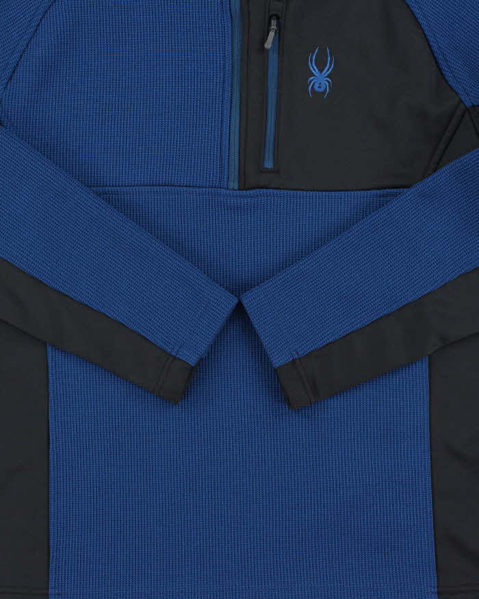 Spyder Gait Two-Tone Ribbed Quarter-Zip Technical Fleece - L