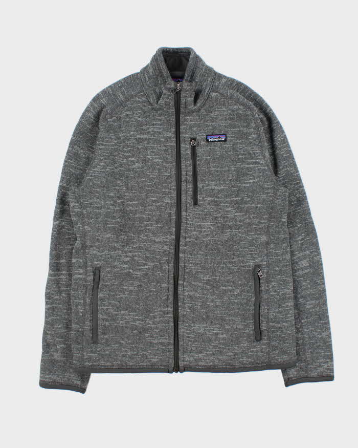Vintage Patagonia Grey Marl Full-Zip Fleece - M