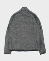 Vintage Patagonia Grey Marl Full-Zip Fleece - M