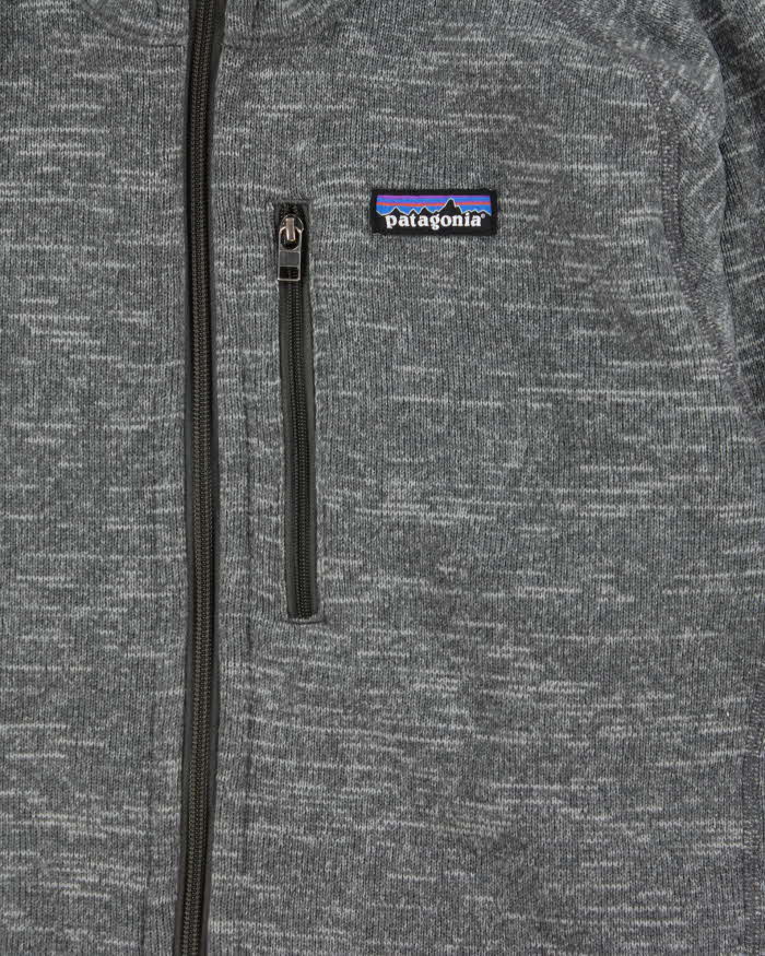 Vintage Patagonia Grey Marl Full-Zip Fleece - M