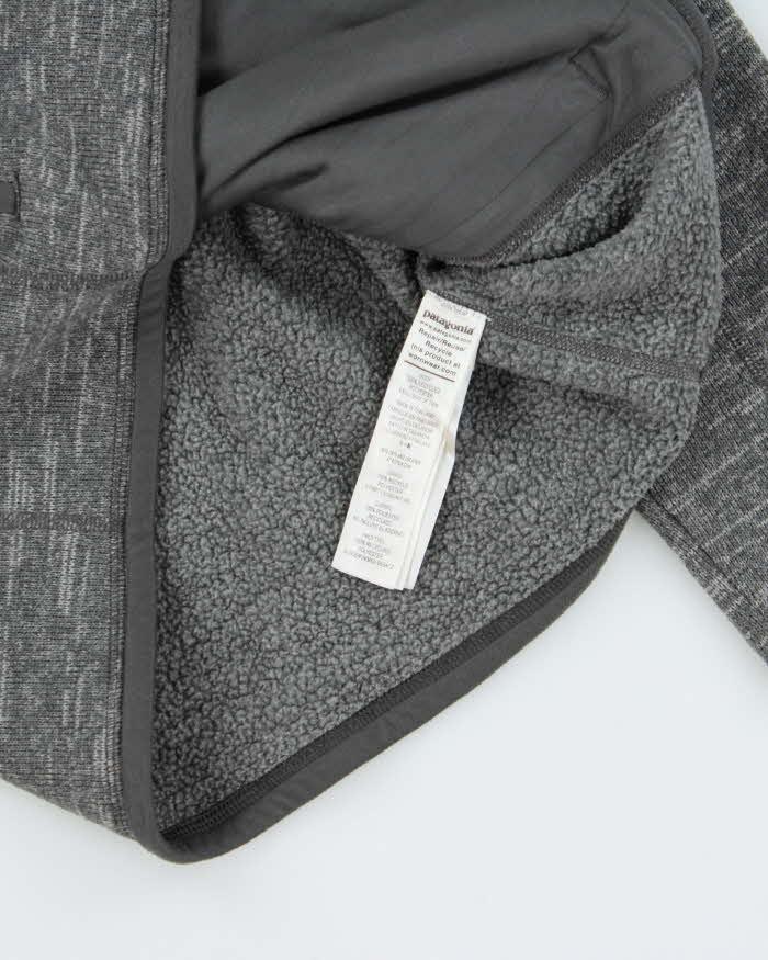 Vintage Patagonia Grey Marl Full-Zip Fleece - M