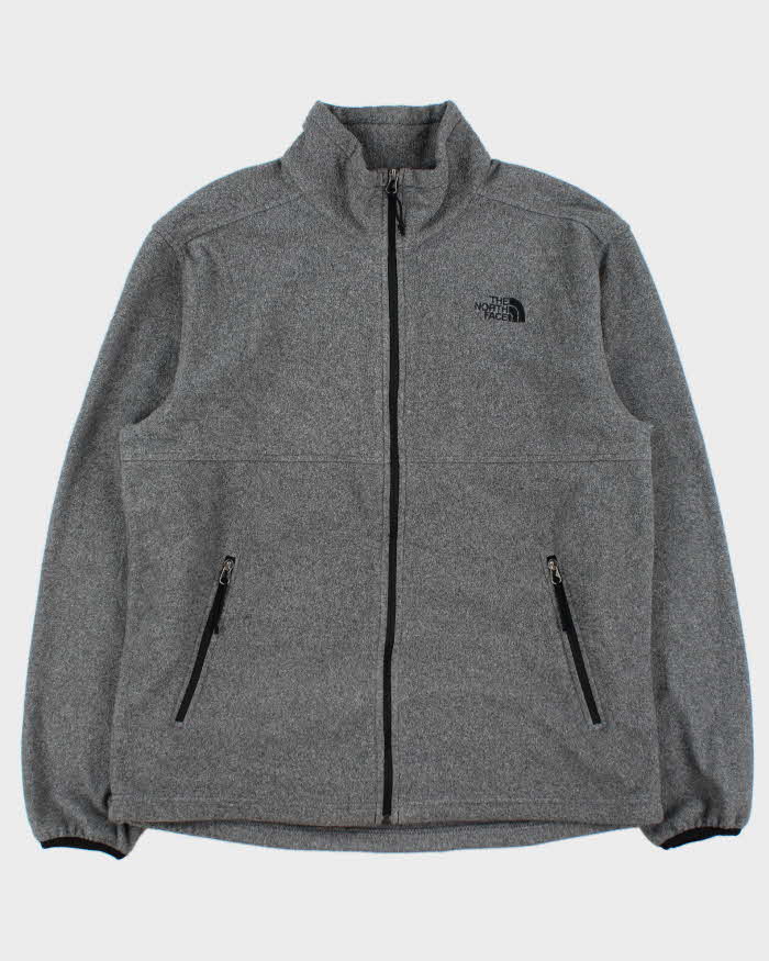 Vintage The North Face Marl Grey Full-Zip Fleece Jacket - L