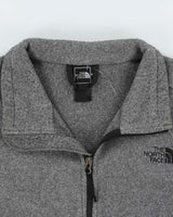 Vintage The North Face Marl Grey Full-Zip Fleece Jacket - L