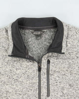 Eddie Bauer Marl Grey Quarter-Zip Technical Fleece - S