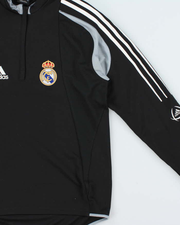 Vintage 2004 Adidas Football Real Madrid FC Quarter-Zip Training Fleece - S