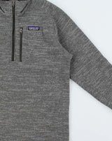 Vintage Patagonia Marl Grey 'Better Sweater' Quarter-Zip Fleece - M