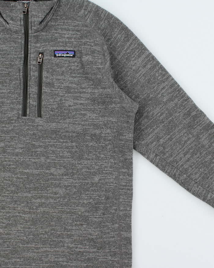 Vintage Patagonia Marl Grey 'Better Sweater' Quarter-Zip Fleece - M