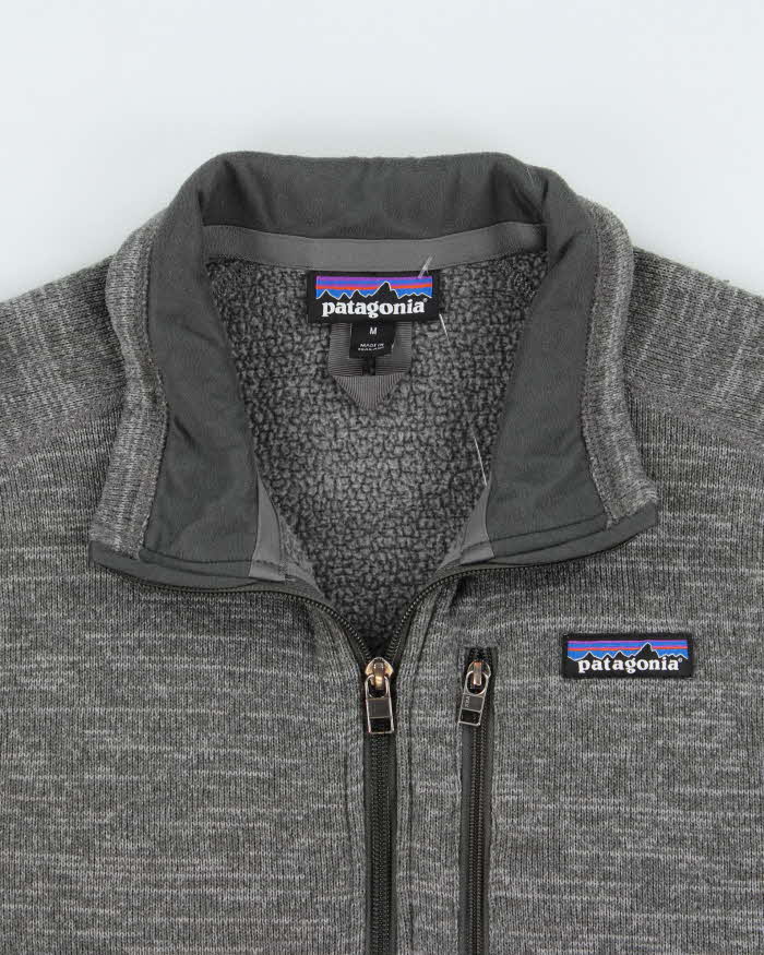 Vintage Patagonia Marl Grey 'Better Sweater' Quarter-Zip Fleece - M