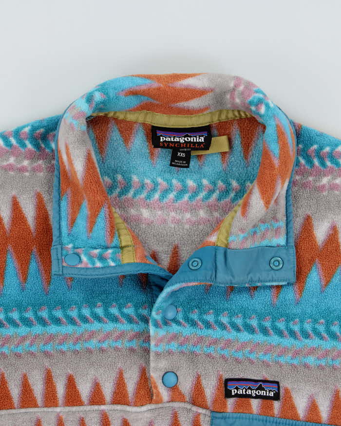 Vintage Patagonia Synchilla Snap-T Aztec Pullover Fleece - XXS