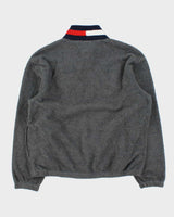 Vintage Y2K 00s Tommy Hilfiger Embroidered Classic Spell-Out Quarter-Zip Fleece - M