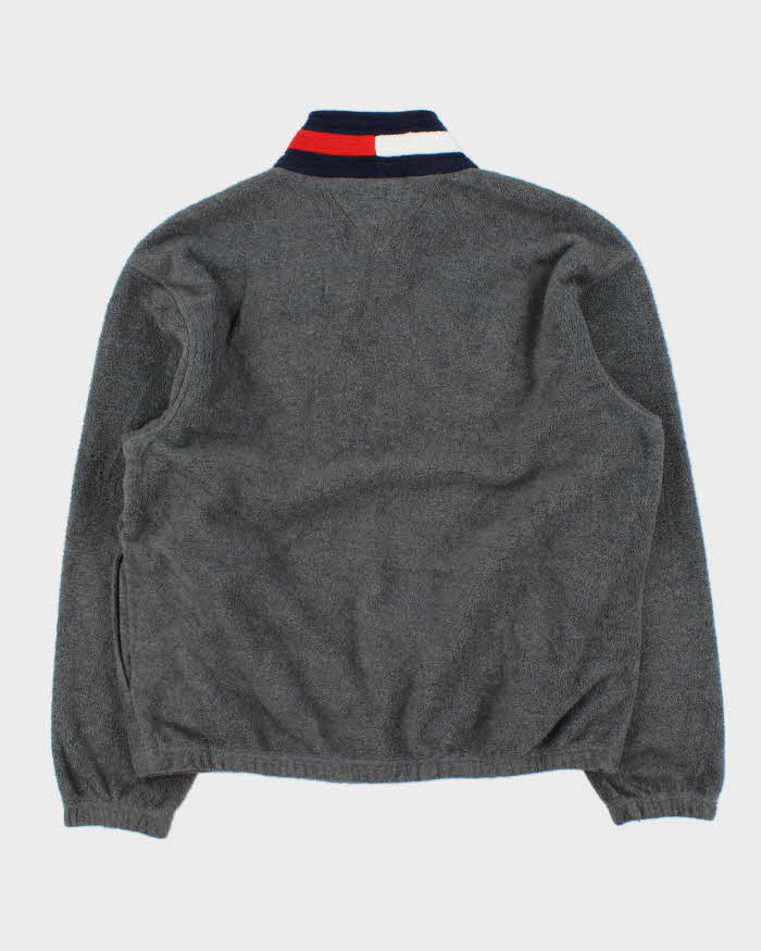 Vintage Y2K 00s Tommy Hilfiger Embroidered Classic Spell-Out Quarter-Zip Fleece - M