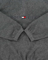 Vintage Y2K 00s Tommy Hilfiger Embroidered Classic Spell-Out Quarter-Zip Fleece - M