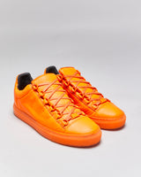 2019 Balenciaga 'Arena Low Neon Orange' Leather Trainers - UK7