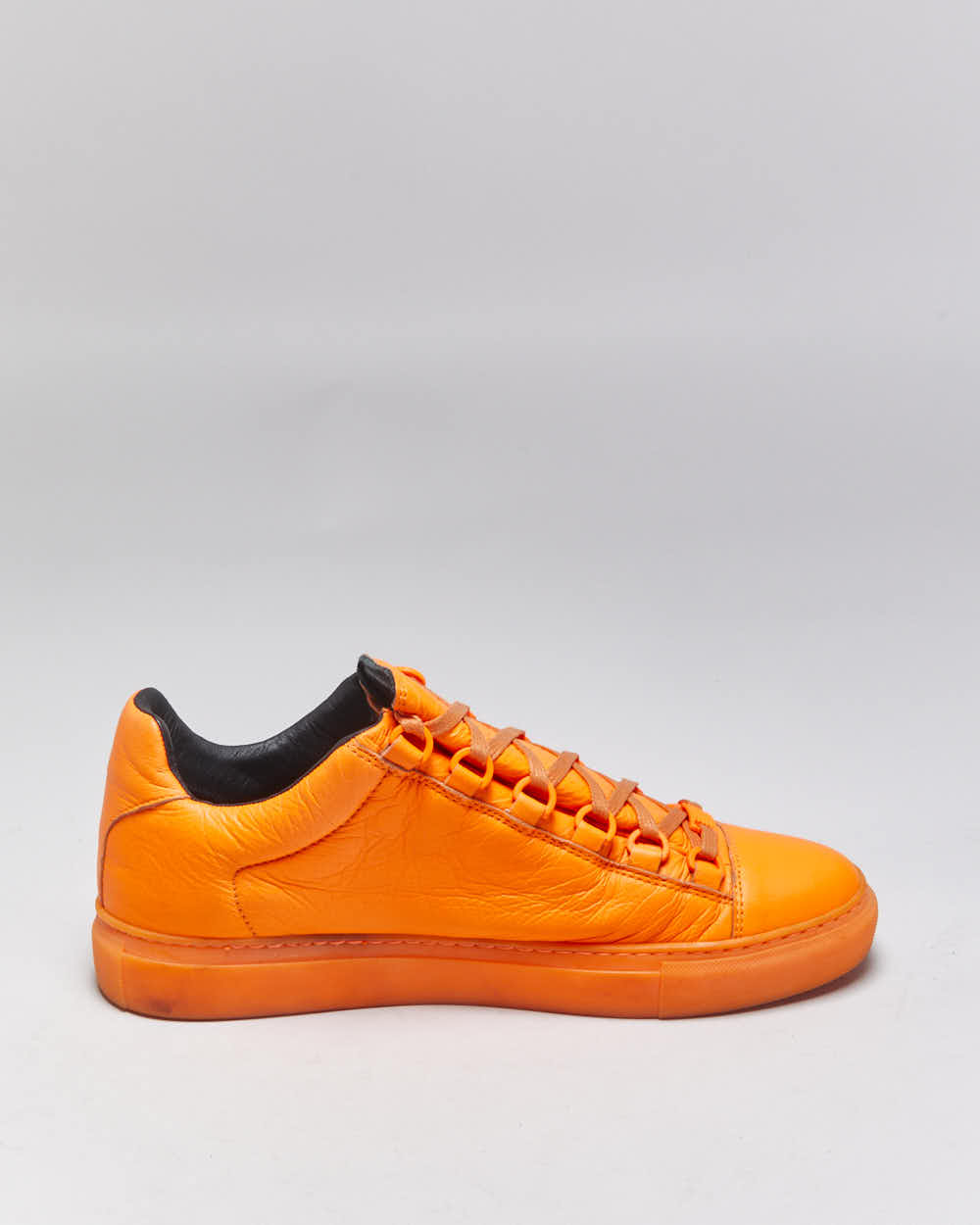 2019 Balenciaga 'Arena Low Neon Orange' Leather Trainers - UK7
