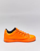 2019 Balenciaga 'Arena Low Neon Orange' Leather Trainers - UK7