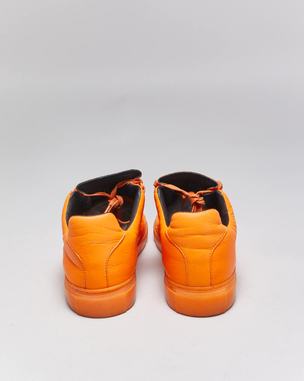 2019 Balenciaga 'Arena Low Neon Orange' Leather Trainers - UK7