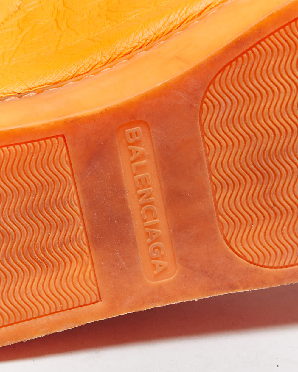 2019 Balenciaga 'Arena Low Neon Orange' Leather Trainers - UK7