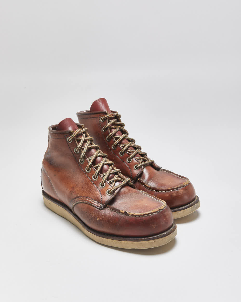 Vintage 1990s Redwing 875 Irish Setter Made In USA Heritage Leather Moc Toe Ankle Boots - UK7.5
