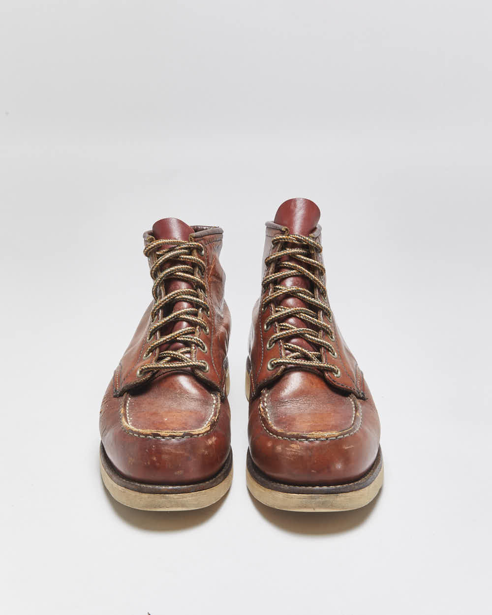 Vintage 1990s Redwing 875 Irish Setter Made In USA Heritage Leather Moc Toe Ankle Boots - UK7.5