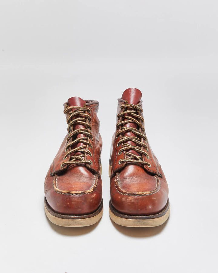 Vintage 1990s Redwing 875 Irish Setter Made In USA Heritage Leather Moc Toe Ankle Boots - UK7.5