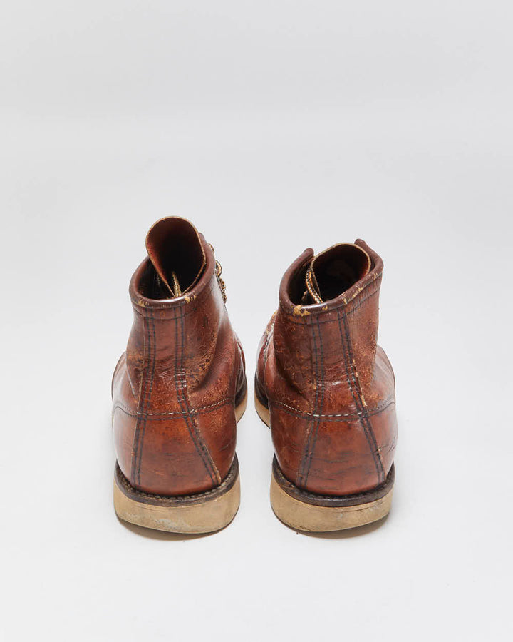 Vintage 1990s Redwing 875 Irish Setter Made In USA Heritage Leather Moc Toe Ankle Boots - UK7.5