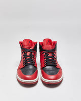 2022 Nike Air Jordan 1 Mid Reverse Bred Gym Red / Black Trainers - UK9.5