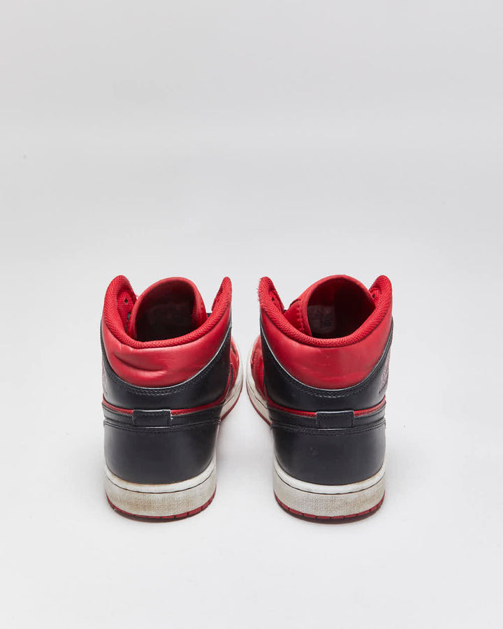 2022 Nike Air Jordan 1 Mid Reverse Bred Gym Red / Black Trainers - UK9.5