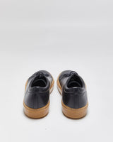 DS SS2016 Acne Studios 'Adrian' Black/Gum Calfskin Leather Low Trainers - UK7.5