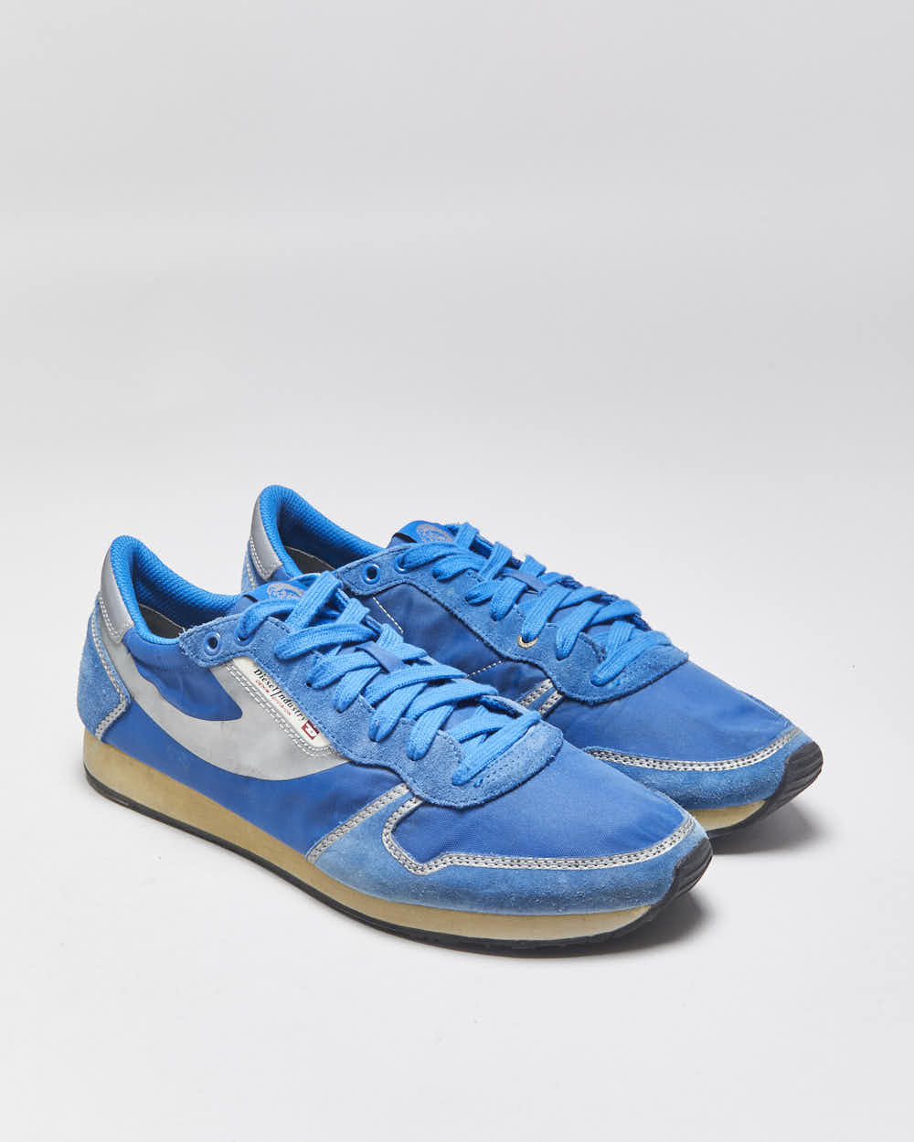 SS2014 Diesel Blue Suede 'Pass On' Low Trainers - UK8.5